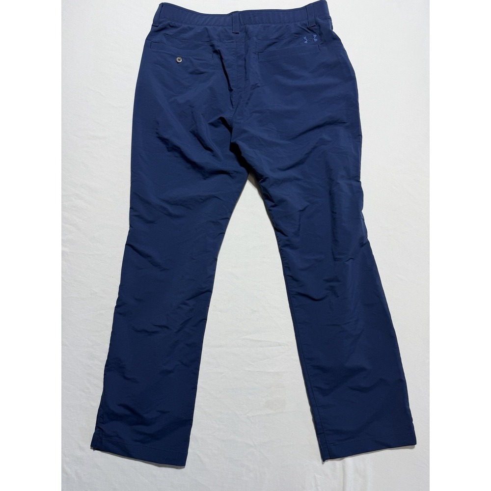 Under Armour Showdown Golf Pants Mens 36x32 Navy Blue HeatGear Loose Fit - Picture 9 of 9